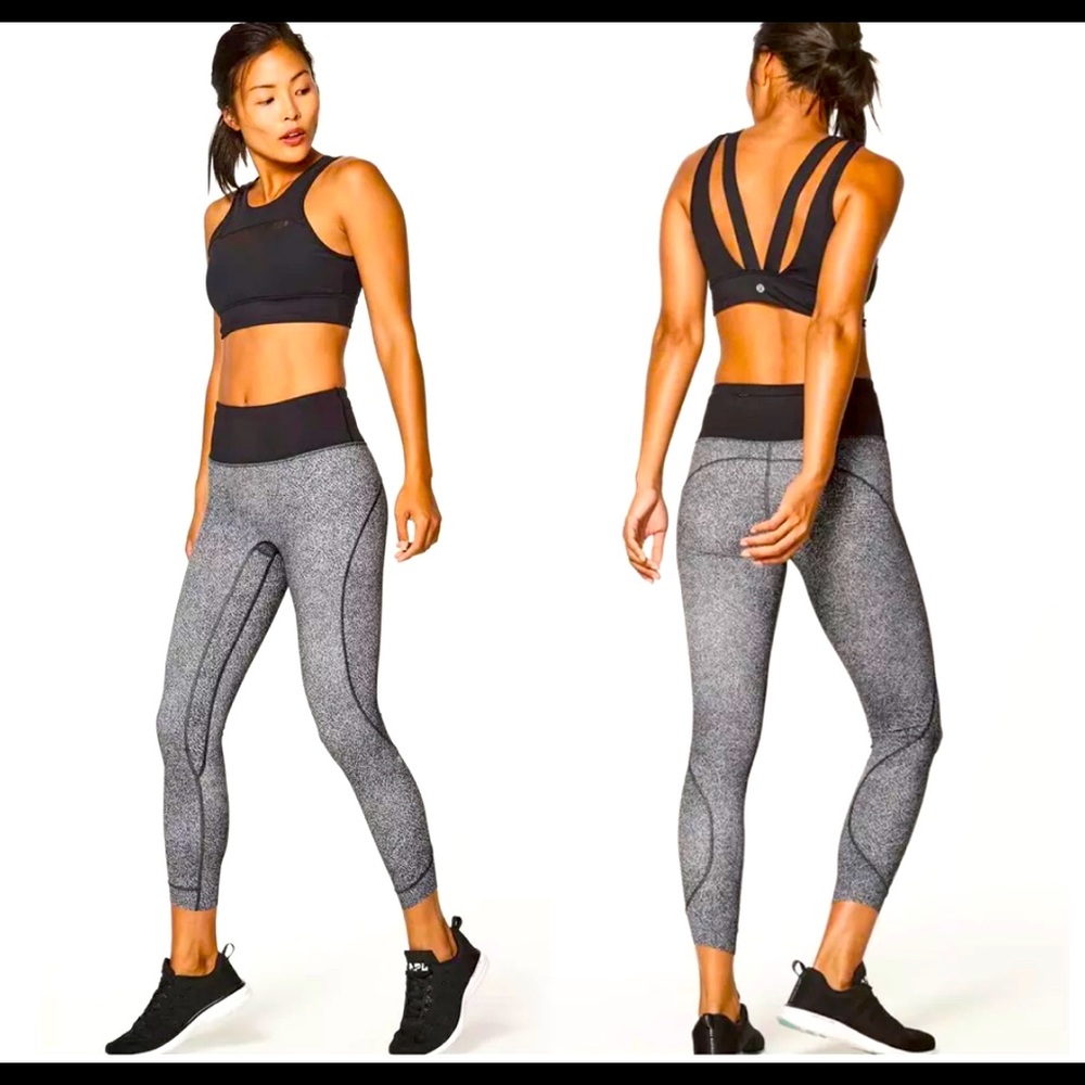 Lululemon Run The Day unique Fractal Dark Starlight Black